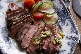 Grilled Steak with Warm Shallot Vinaigrette