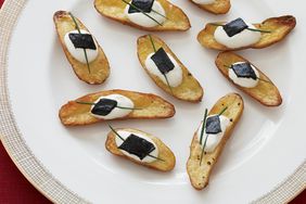 Roasted Fingerling Potato and Pressed Caviar Canapes