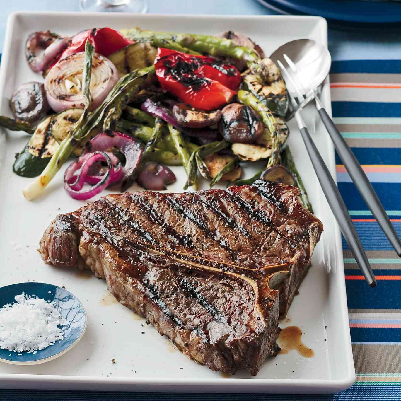 Grilled Porterhouse Steak with Summer Vegetables