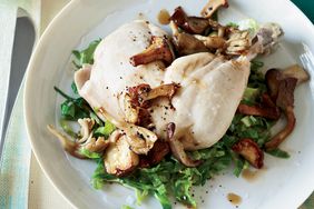 Pot-Roasted Chicken with Mushrooms. Photo © John Kernick