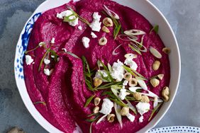 Za'atar-Spiced Beet Dip with Goat Cheese and Hazelnuts