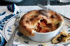 Individual Mushroom Potpies with Parker House Crust