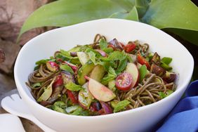 Soba Noodle Salad with Pesto and Grilled Eggplant