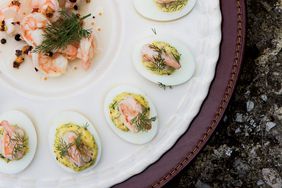 Deviled Eggs with Pickled Shrimp