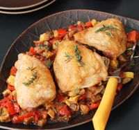 Roast Chicken with Ratatouille