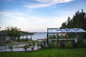 Greenhouse dining at Aragosta at Goose Cove in Maine