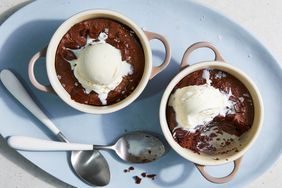 Air Fryer Brownies with ice cream