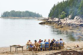 Chef Devin Finigan focuses on local Maine ingredients at her Deer Isle restaurant, Aragosta—and she invites the friends who provide them over for a cookout on the rocks by the water.