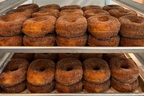 Apple cider donuts at McKenzie's Farm in Milton, New Hampshire.