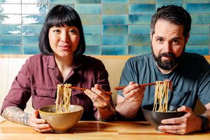 Chef Leina Horii and Chef Brian Lea and their restaurant Kisser.