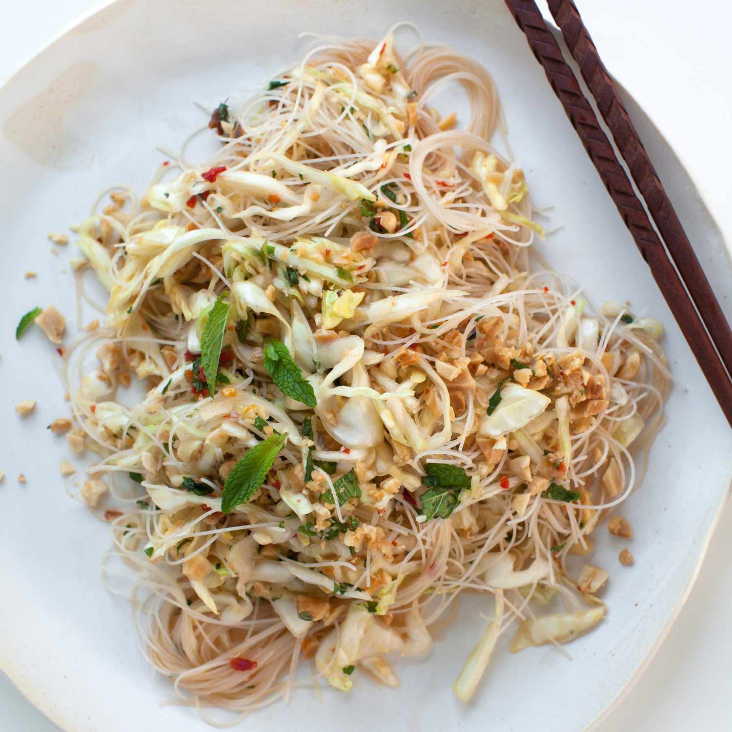 Cambodian Noodle Salad with Sweet Pepper Dressing