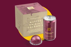 Nespresso Master Origins Colombia coffee pod and cans. 