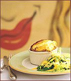 Goat Cheese Souffle with Thyme