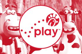 The Chick-fil-A Play app logo and cows from Rocky Road program.