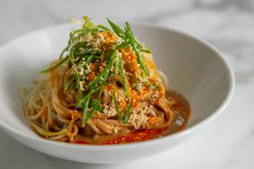 bowl of Lucas Sin's chilled sesame noodles