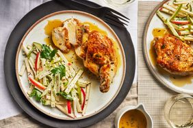 Cider-Glazed Chicken Breasts with Apple-Kohlrabi Slaw