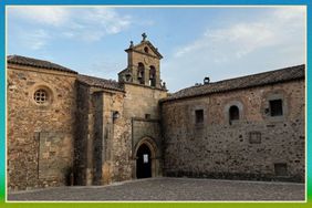 A convent with a cookie window in Caceres, Spain.