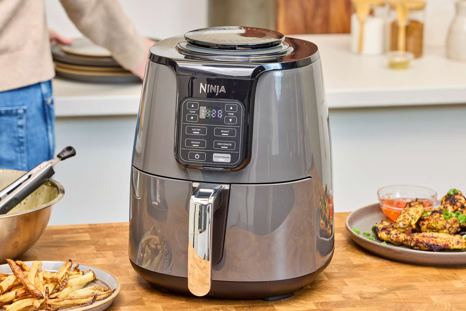 The Ninja 4-Quart Air Fryer on a kitchen countertop