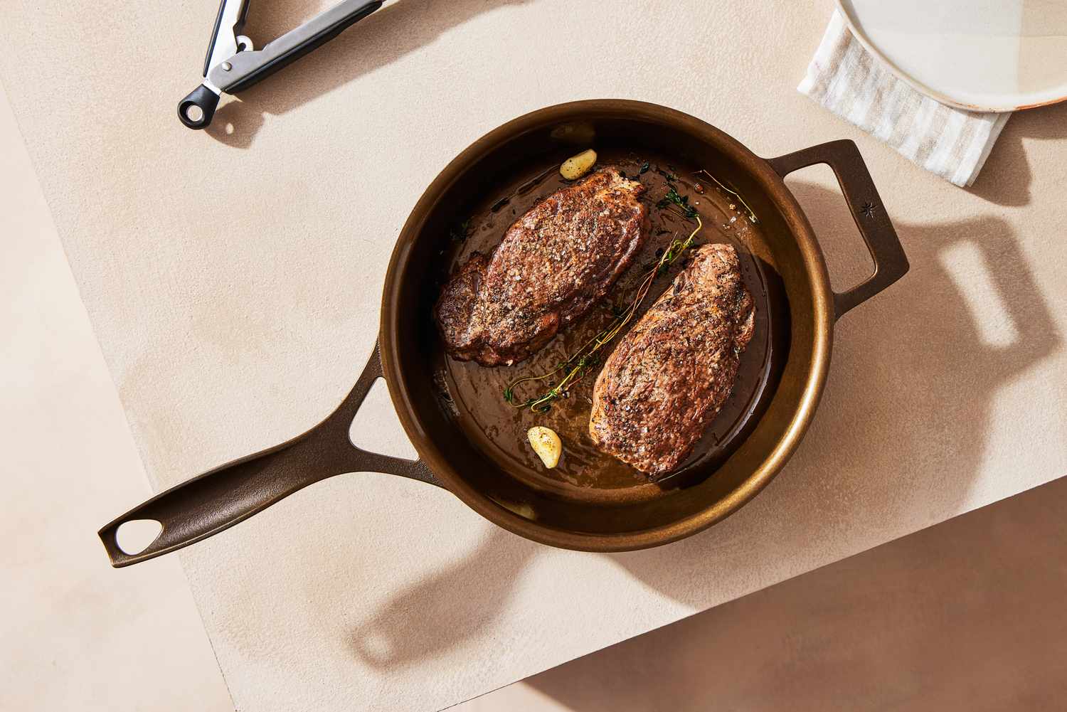 Steaks in the Stargazer 10.5-Inch Cast Iron Skillet