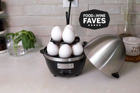 Cuisinart Egg Cooker on kitchen countertop with eggs