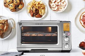 breville air fryer with bowls on food around it showing how the food will be prepared