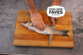 The Shun Classic Flexible Fillet Knife filleting a fish