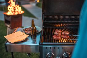 Grill Cooking Cheese Burgers