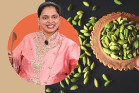 maneet chauhan in chic outfit demonstrating cooking skills