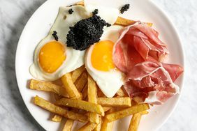 Fried Eggs with Jam&oacute;n and Caviar