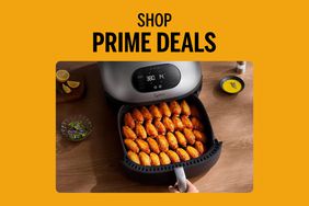 Air Fryer with wings cooking inside