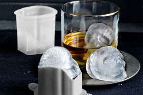 Skull ice molds in cup