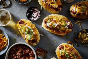 Ultimate Loaded Chili-Topped Hot Dogs