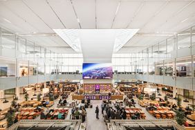 A view of a dining area in Munich International Airport