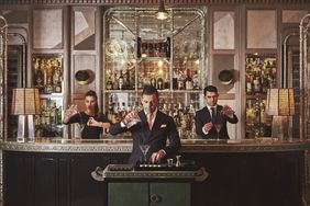 bartenders making martinis at Connaught Bar in London