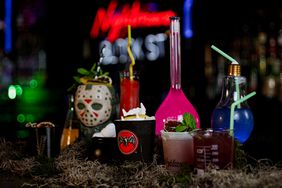 Halloween themed drinks from Nightmare on Block Street at Pinpoint Fayetteville.