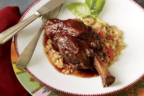 Braised Lamb Shanks with Garlic and Indian Spices