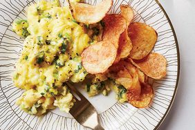 Scallion Scrambled Eggs with Potato Chips