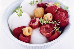 Lemon-Thyme Sorbet with Summer Berries