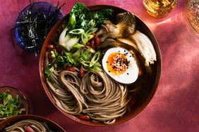 Herbal Chicken Bone Broth with Soba Noodles