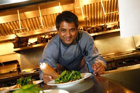 Chef Floyd Cardoz attends a dinner for Maiyet ar Fred's in Barneys New York.