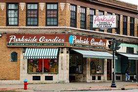 The exterior of Parkside Candy in Buffalo, NY.