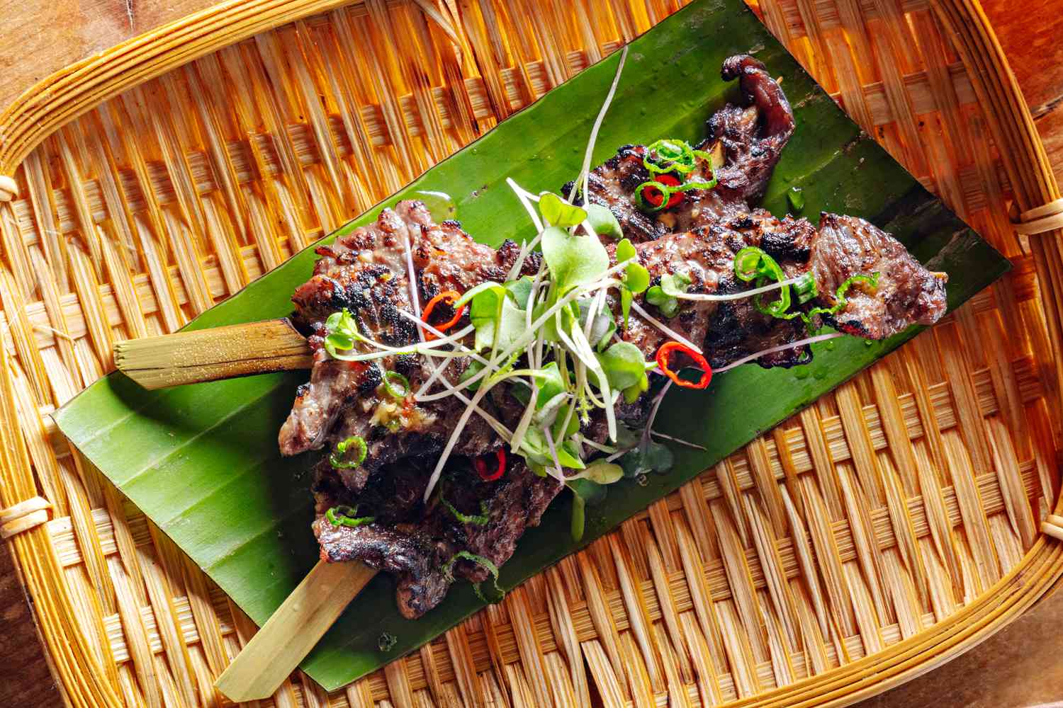 Lemongrass Skirt Steak Skewers Recipe