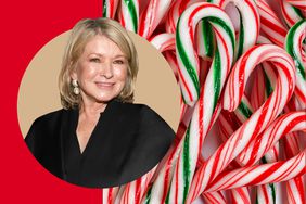 Martha Stewart and a photo of candy canes