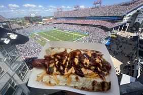 The TITAN dog from Daddy's Dogs at Nissan Stadium in Nashville.