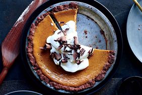 Pumpkin Cream Pie in a Chocolate Crust