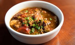 Duck and Andouille Gumbo.