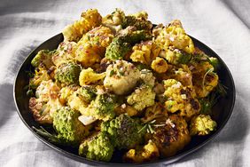 Roasted Cauliflower and Romanesco with Dijon Vinaigrette