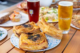 Pastries and beer at Harmonic Brewing in Thrive City, San Francisco.