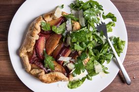 Savory Plum Tarts with Arugula Salad