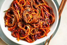 Soba and Zucchini Salad with Gochujang Dressing